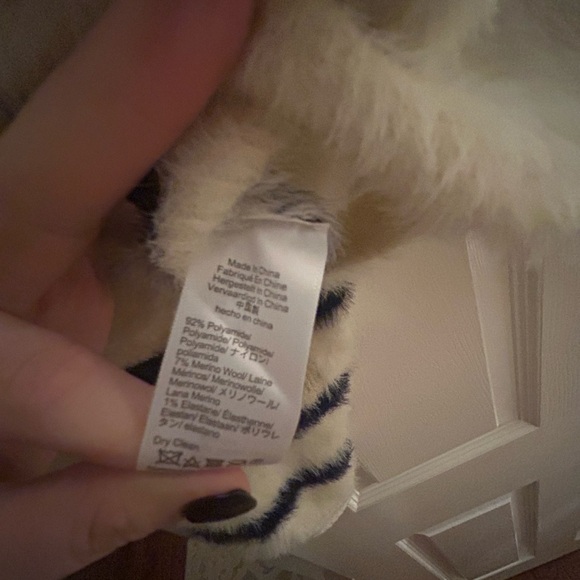 NWT J. Crew Sweater lady jacket in striped brushed yarn size medium(damaged) - Picture 15 of 15